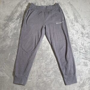 Mens Champion Athletic Active Sweat Pants Size Medium Grey Joggers Back pocket